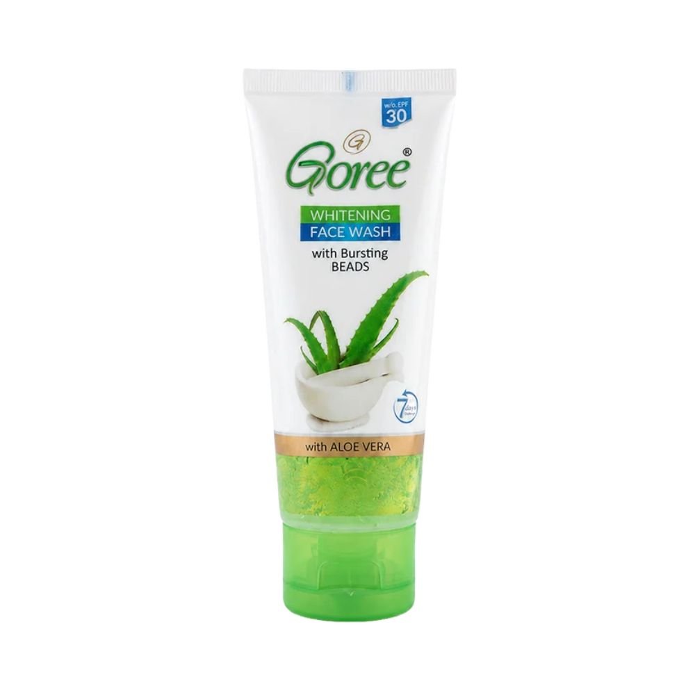 Goree Whitening Face Wash Green 70ml with Bursting Beads and Aloe Vera